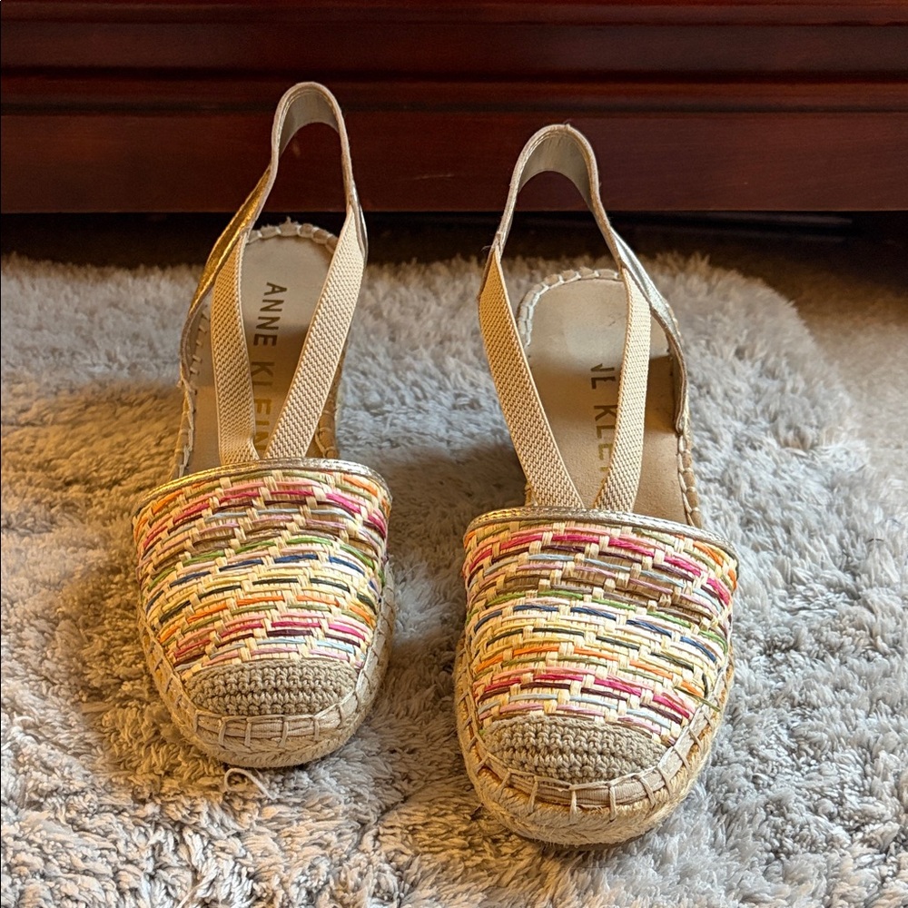 Anne Klein Woven Espadrille Wedges